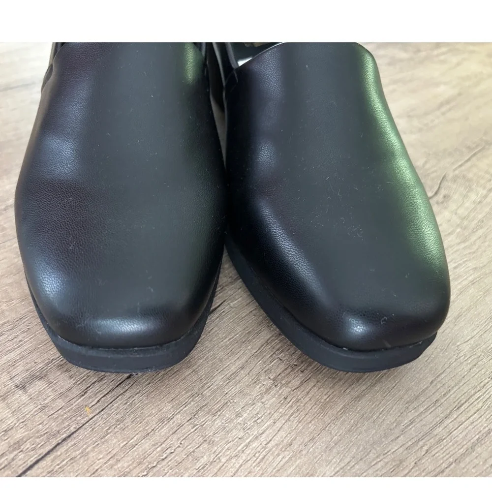 Aerosoles Trixie NWT Women Black Wedge Loafers Slip On Shoes Size 8W
